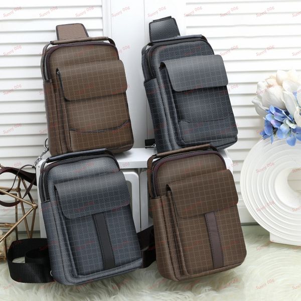 

designer chest pack luxury belt bag fashion bumbag waist bags fanny packs handbag black grid brown grid high-capacity portable dual use