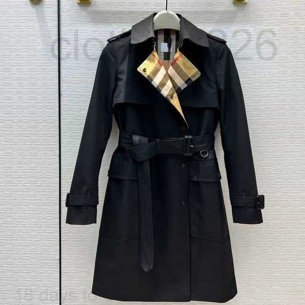 

e42 autumn womens trench coats designer luxury women windbreaker body letter print jacket loose belt coat female casual long trenchs, Tan;black