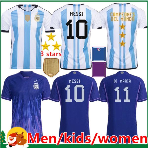 

fans player version 2022 2023 argentina soccer jerseys 22 23 messis mac allister dybala di maria martinez de paul maradona child kids kit, Black;yellow
