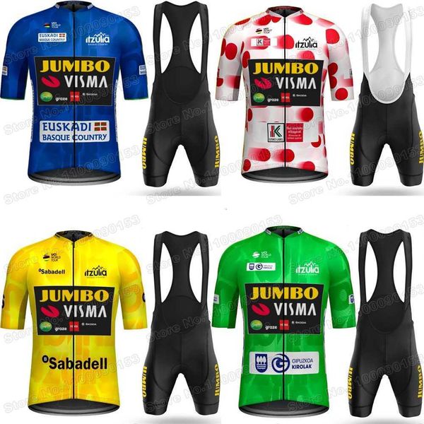 

2022 jumbo visma cycling jersey set itzulia basque country cycling clothing euskadi road bike shirts suit bib shorts mtb maillot, Black;red
