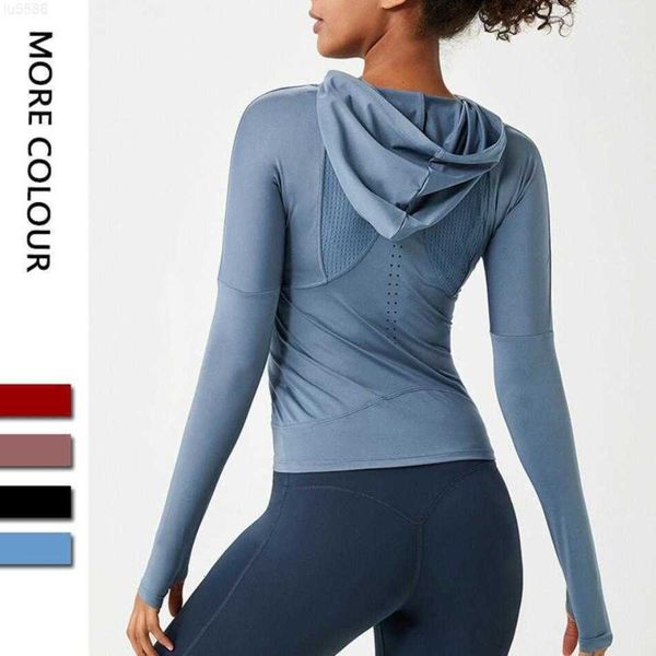 

women's activewear women's sports long sleeve yoga outfits dress slim casual workout hoodie quick drying breathable tights running