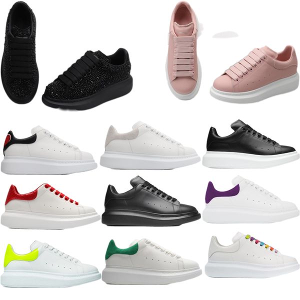 

fashion suede casual shoes women men sneakers platform shoe luxury designer trainer leather lace up sneaker oversized trainers chaussures de, Black