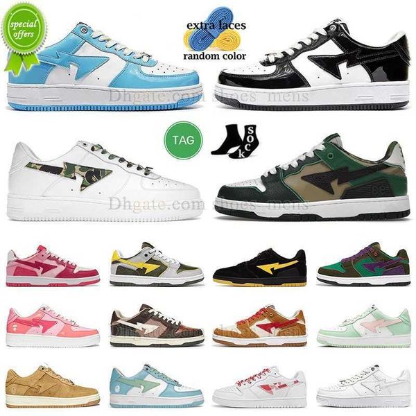 

unc baped sta casual shoes for men women fashion sk8 designer sneaker man woman university blue pastel orange white pink reverse panda suede