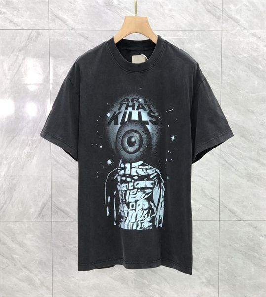 

2022 usa europe art eyes t shirt high street tee spring summer casual skateboard men women tshirt8702904, Black;brown