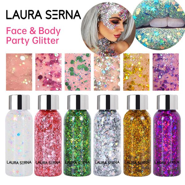 

face glitter gel mild glitter liquid eyeshadow body festival glitters cosmetic beauty set for hair cheeks