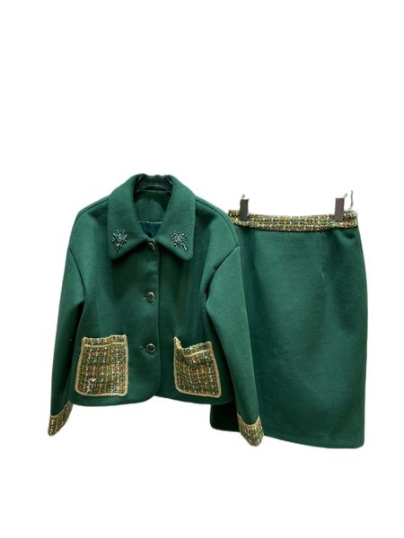 

autumn and winter 2022 series new woolen suit short version coat suit, White