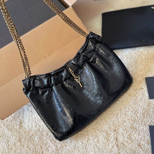 

french womens vinatge shopping medium bags antique gold hardware chain crossbody shoulder drawstring purse large capacity designer handbags