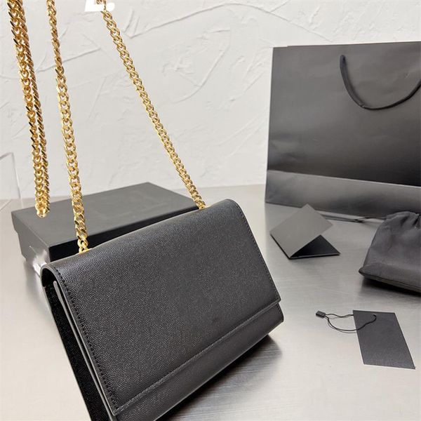 

high version fashion shoulder bag woman cowhide flip cover chain black kate famous handbags retro classic luxurious crossbody desi213s