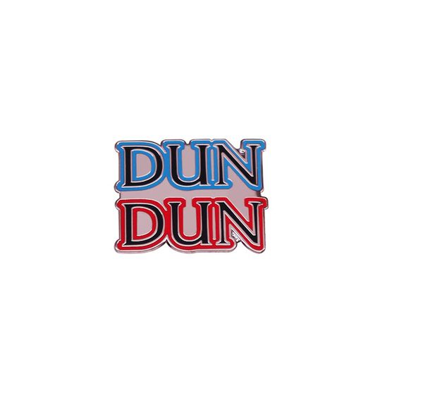 

iconic sound effect dundun brooch pin law and order gif badge personality all matching accessory, Blue