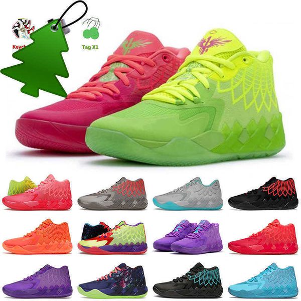 

new roller shoes classic designer mens lamelo 1 ball basketball shoes mb.01 rick and moty rock all blue buzz queen x men tennis sports shoe, Black