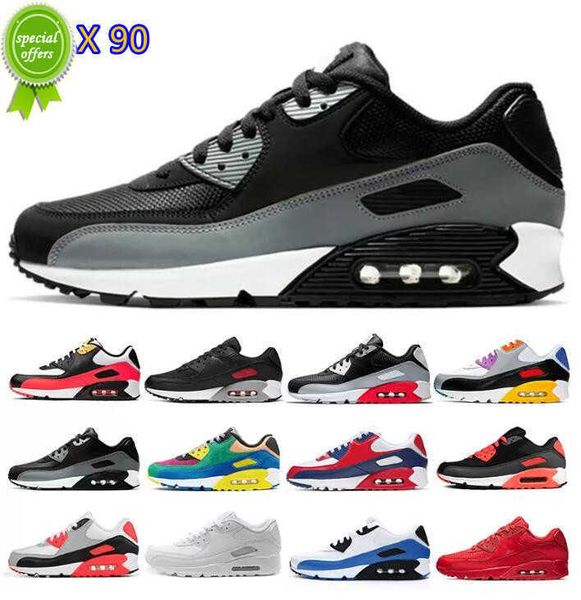 

classic 90s men woman running shoes triple mesh black white trainer laser blue cushion surface designer sneakers breathable leisure sports