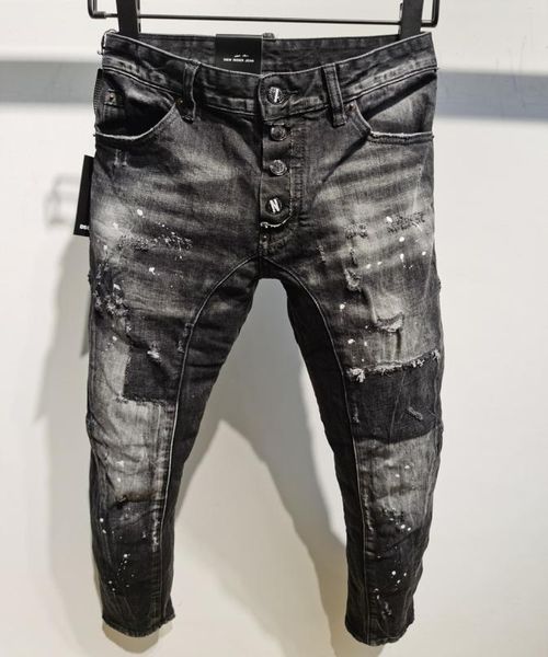 

2021 italian european and american fashion men039s casual jeans highgrade washing pure hand grinding quality optimization l4162059, Blue