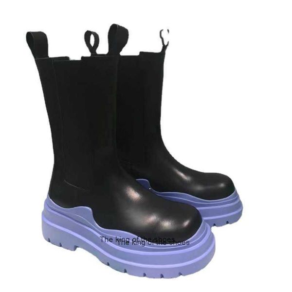 

2022 rubber boots luxury bottegas high men's and women's chelsea chunky ankle boot designer women shoes triple white seasalt black