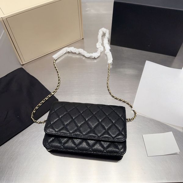 

cowhide caviar wallet quilted bag classic matelasse vintage gold hardware coins purses real leather crossbody designer multi pochette mini c