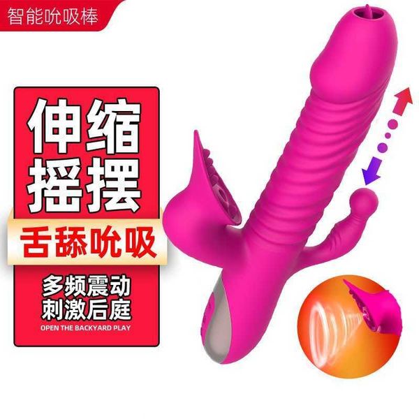 

toy massager female vibrating rod g-spot three function tongue licking sucking and inserting backyard massage female masturbator