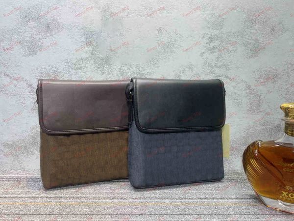 

luxury lapbags designer briefcase fashion men bags shoulder bag crossbody pack black and brown grid pattern buckle