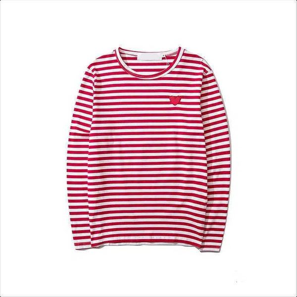 

men's hoodies sweatshirts 21s designer play commes jumpers des garcons letter embroidery long sleeve pullover women red heart loose hz, Black