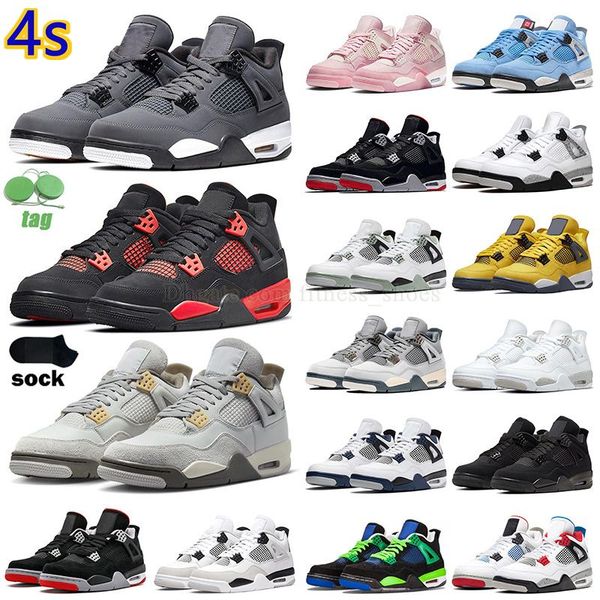 

jumpman 4 basketball shoes 4s og what the red thunder craft 2023 pn dust midnight navy military black cat university blue lightning sneakers