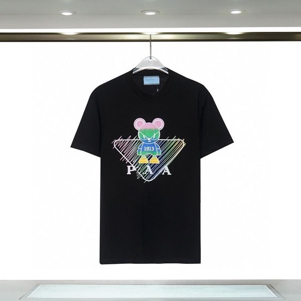 

20ssfashion designer mens t shirt summer short sleeve european american 3d printing t-shirt men women couples high casual fashion clothes ts, White;black