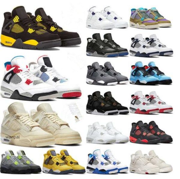 

4s pure money 4 retro men women basketball shoes bred bordeaux metallic red flight nostalgia jumpman 4 shimmer mens trainer s air jordas