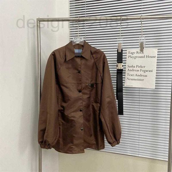 

women's trench coats designer p new style detachable vest one coat two pieces of technology matte fabric medium long windbreaker s2p0, Tan;black