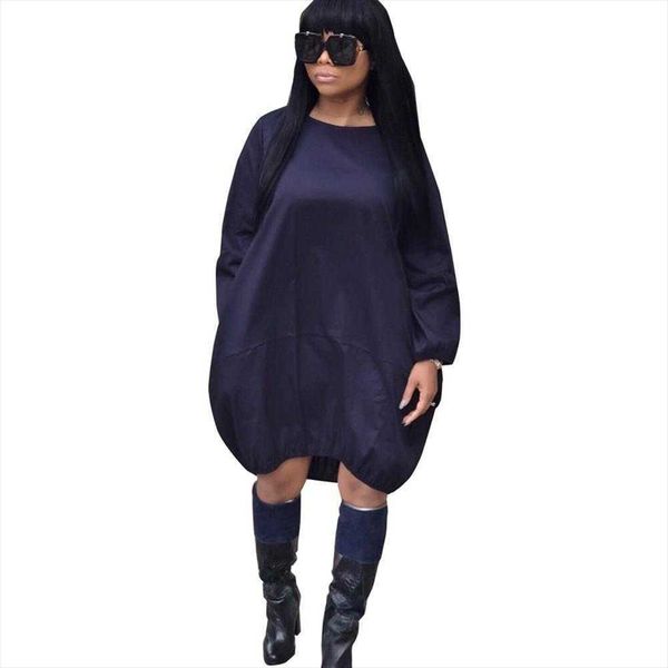 

hg womens dresses selling solid color loose and simple dress nightclub, Black;gray