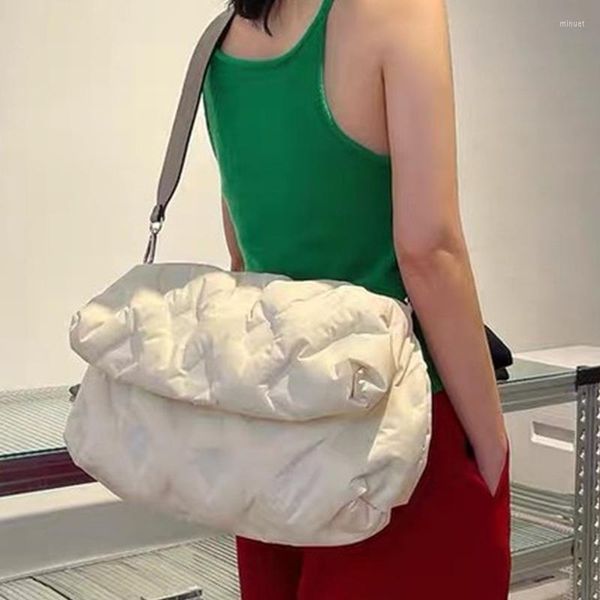 

bag space cotton padded women shoulder brands designer stuffing down crossbody bags for winter purses and handbag