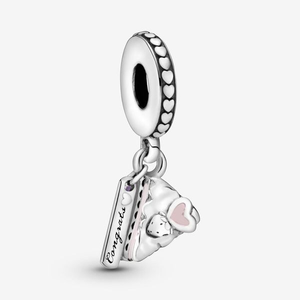 

925 sterling silver charms bracelets celebration cake pendant necklace dangle diy fit pandora bracelet trinkets women designer jewelry fashi, Bronze;silver