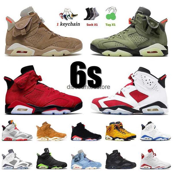 

jumpman 6 travis basketball shoes 6s mens high sneakers british khaki toro carmine hare wheat black infrared sprots blue cool grey singles