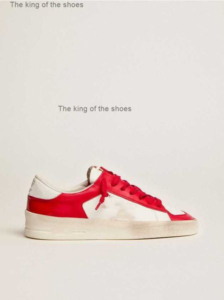 

sole dirty shoes designer luxury italian vintage handmade stardan red and white leather sneakers
