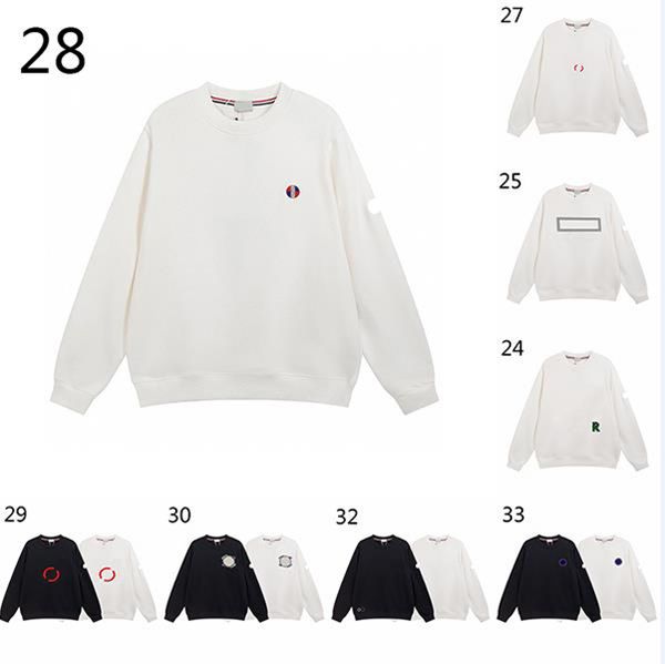 

classic crew neck long sleeve men's sweatshirt chest logo sweatshirt french luxury designer hoodies size m-xxl, Black