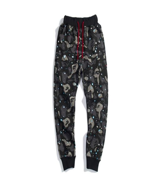 

men039s fashion hip hop pants shark embroidery loose camo pants men women cotton sweatpants2778899, Black