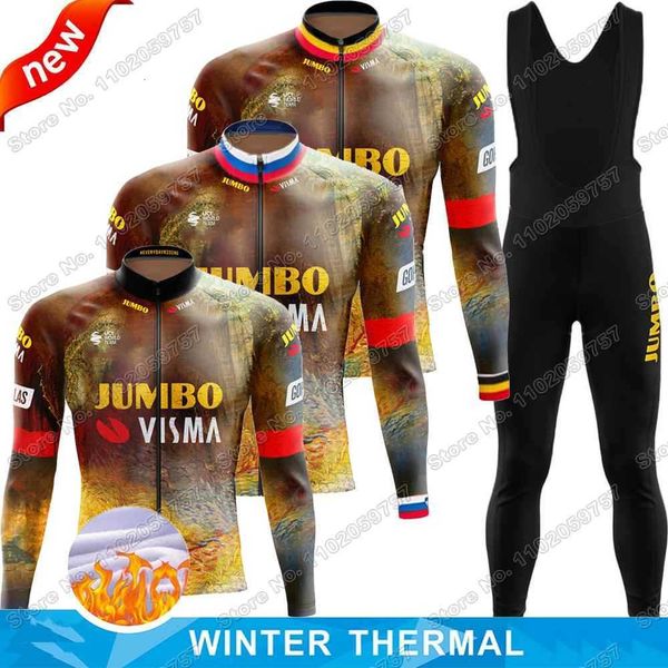 

2022 Winter Jumbo Visma Cycling Jersey Set France Tour Men Cycling Clothing Belgium Slovenia Road Bike Thermal Jacket Suit Pants, Summer 21