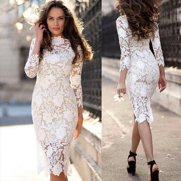 

womens casual dresses lace long sleeve pencil skirt midi dress, Black;gray