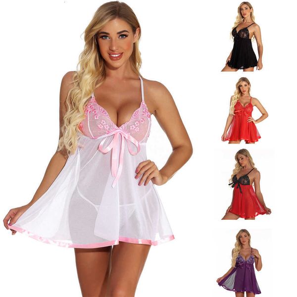

toy massager s-6xl large underwear perspective lace embroidered sequin nightdress