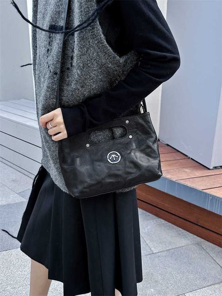 

grotto shoulder bag cow leather black stone arrow fashion women's one shoulder messenger portable small personality 221221