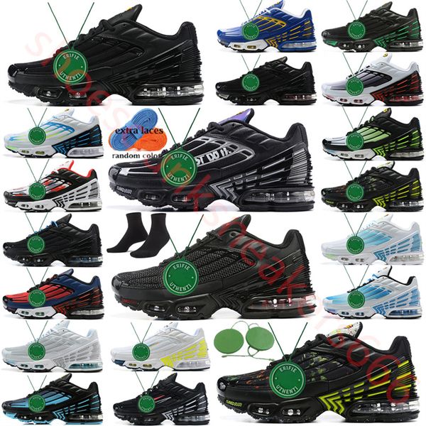 

tn plus 3 iii tuned 2 running shoes for mens big size us 12 wolf grey triple black white laser blue neon men women sports sneakers fashion t