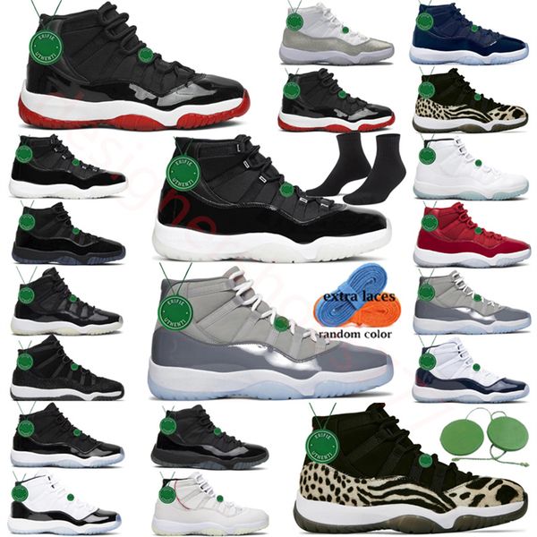 

basketball shoes cool grey cherry midnight navy bred jumpman 11 sneakers pure legend gamma unc cap gown concord space jam jubilee 25th anniv, Black