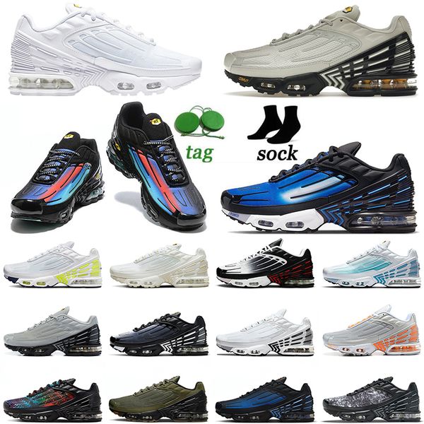 

wholesale tn plus tuned 3 running shoes authentic vaporizer unity iii men women trainers all white black laser blue airmaxs tns sport sneake, White;red