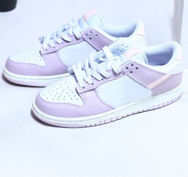 

atmosphere pink low basketball shoes easter sneaker smooth leather lavender coating rubber outsole