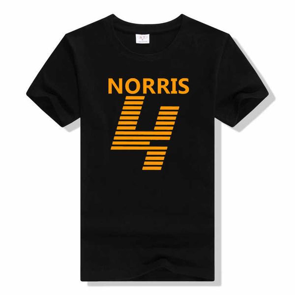 

men's t shirt racing formula one team oversized summer women's solid color short sleeve lando norris mclaren izax, White;black