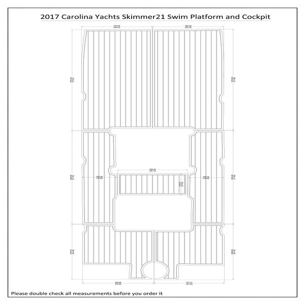 

2017 carolina yachts skimmer 21 swim platform cockpit boat eva teak deck floor