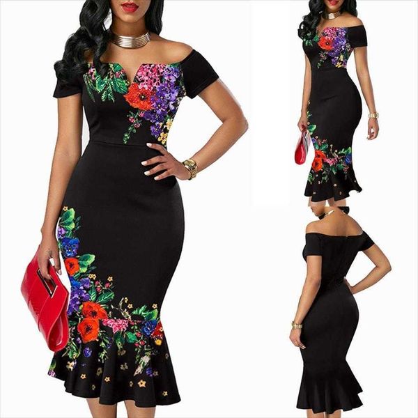 

long dress short sleeve irregular printed black for woman women, Black;gray