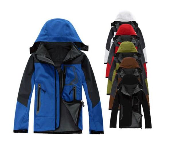 

woman men waterproof breathable softshell jacket men outdoors sports coats ski hiking windproof winter outwear soft shell6807247, Black;brown