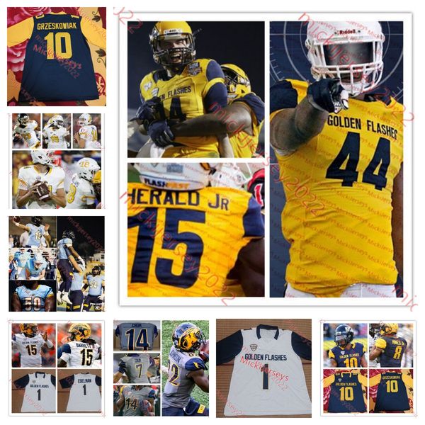 

football college mens kent custom state golden flashes 63 josh prusinowski elijah ratliff chris reber antwaine richardson luke romes nolan r, Black