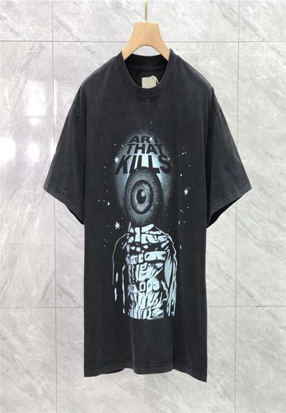 

2022 usa europe art eyes t shirt high street tee spring summer casual skateboard men women tshirt2250012, Black;brown