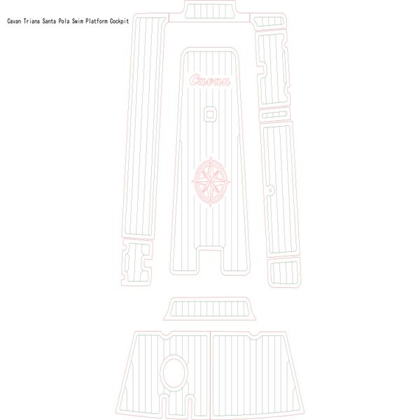 

cavan triana santa pola swim platform cockpit boat eva faux teak deck floor pad