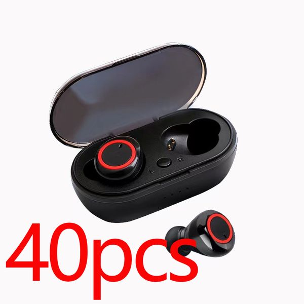 

cell phone earphones 40 piecespack earphones bluetooth earbuds blutooth y50 tws wholesale gaming headphones gamer headset with microphone ha