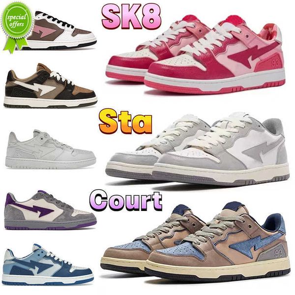 

sk8 men women casual shoes bapesta sta low sneakers court designer nigo bathing aped abc camo pink triple white vintage beige indigo brown