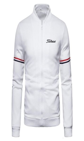 

fashion mens golf jacket spring and autumn casual sport stand collar long sleeve zipper sweater coats bomber jackets6157547, Black